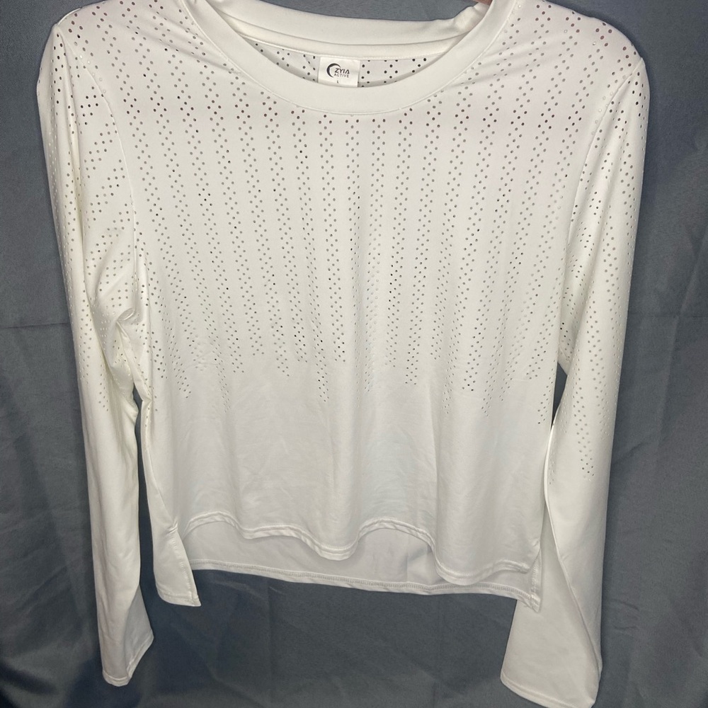 Zyia Active long sleeve workout top with breathable holes